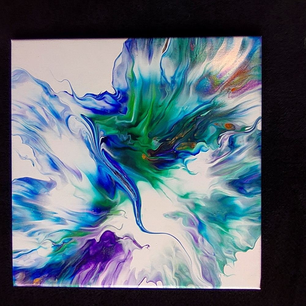 Original Acrylic Art, Abstract Blowout (14 x 14)